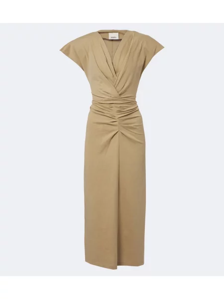Rochie midi Isabel Marant din jerseu bej