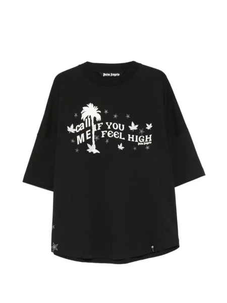 Póló Palm Angels nyomtatás fekete