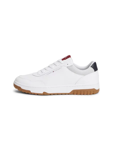 Tommy Hilfiger Teniși din piele Basket Core alb