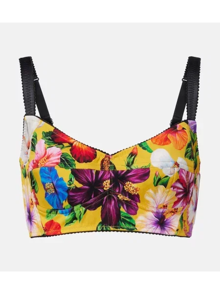 Top Dolce&gabbana de mătase cu model floral