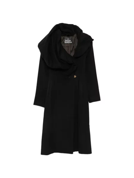 Gulerat palton Vivienne Westwood drapat negru