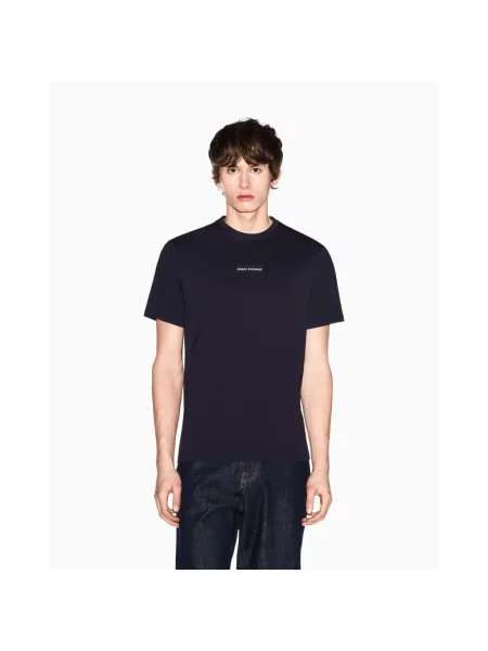 Armani Exchange Koszulki Mężczyzna Niebieski L T-shirt granatowa
