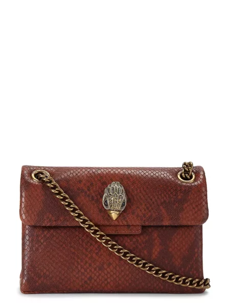 Kurt Geiger London crossbody kabelka kožená KENSINGTON hnědá
