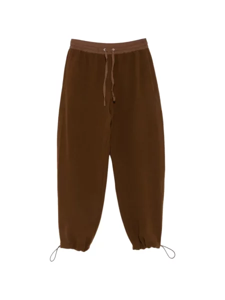Pantaloni Studio Nicholson cu cordon maro