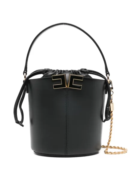 Чанта тип bucket Elisabetta Franchi черно