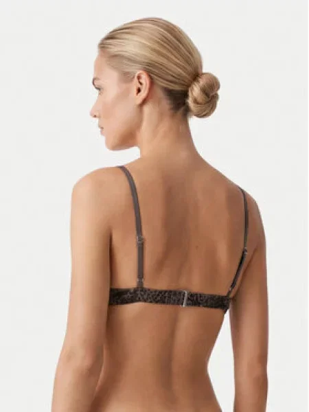 Calvin Klein Underwear Bralette melltartó Signature Satin barna