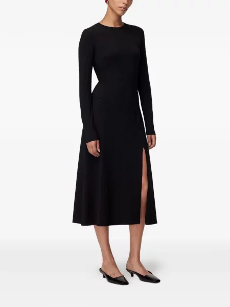 Lung rochie midi Another Tomorrow asimetrică negru