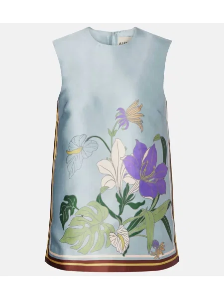 Top Alemais cu model floral albastru