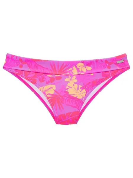 VENICE BEACH Slip costum de baie lămâie / lila / roz zmeură / roz închis galben