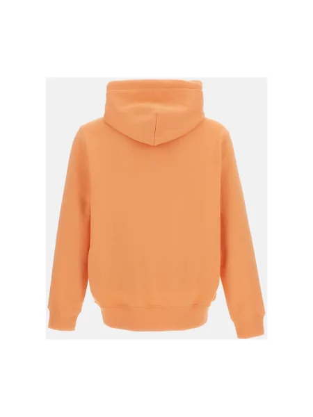Bluza z kapturem Polo Ralph Lauren z kapturem z nadrukiem pomarańczowa