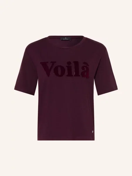 Monari Tričko S Ozdobnými Kamínky tmavě červená