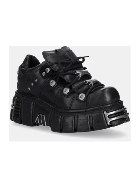 Sneakersy New Rock skórzane czarne