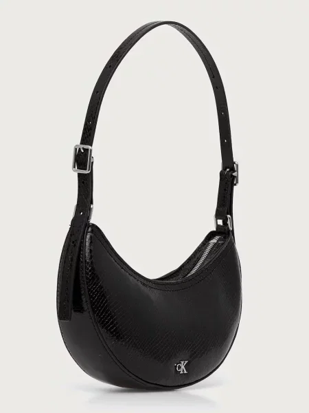 Calvin Klein torebka hobo z imitacji skóry czarna