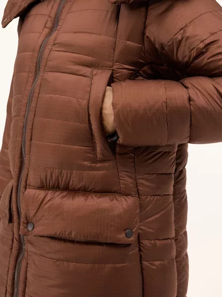 Mammut Péřový Kabát Alps In Hooded hnědá