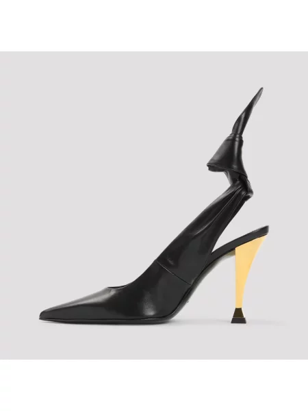 Czółenka Givenchy z otwartą piętą elegancka czarna