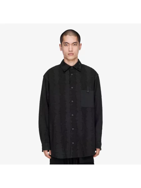 Cămașă Deco Stitch Long Sleeve Shirt Black XL negru