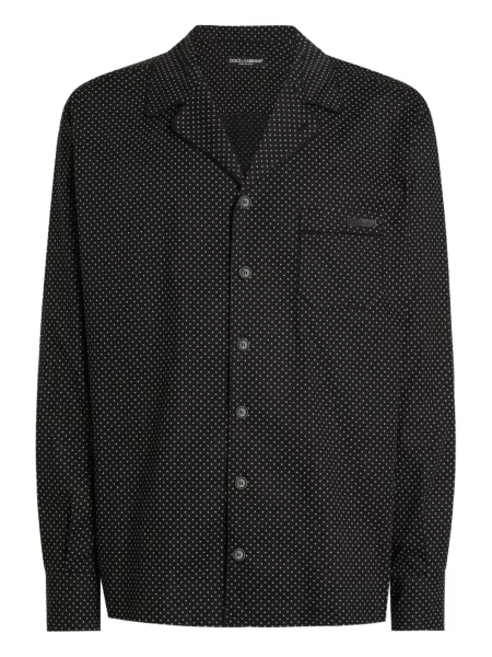 Риза Dolce & Gabbana на точки черно