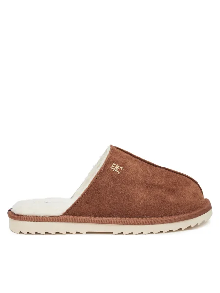 Пантофи Tommy Hilfiger TH ELEVATED COMFORT HOME SLIPPER кафяво