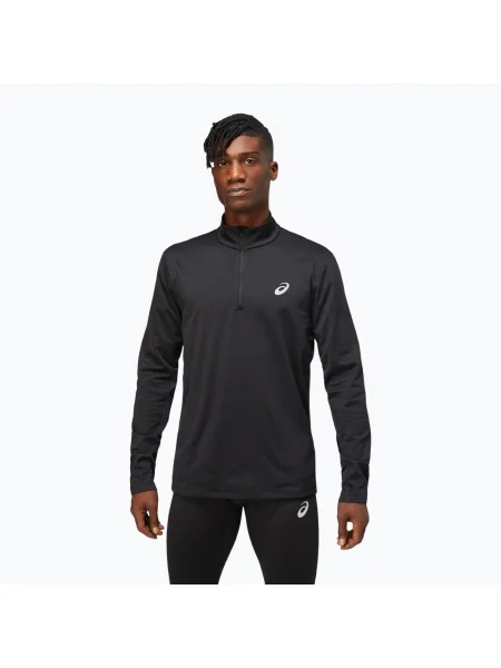 Мъжки ASICS Core Zip Winter Top performance суитшърт за бягане черен