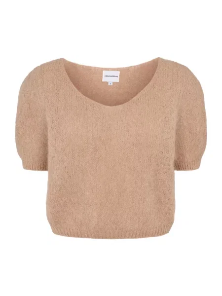 Sweter American Dreams wełniany brązowy