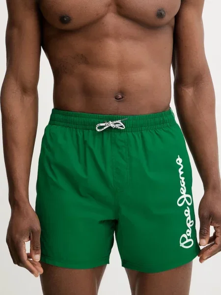 Джинсовые шорты Pepe Jeans зеленые