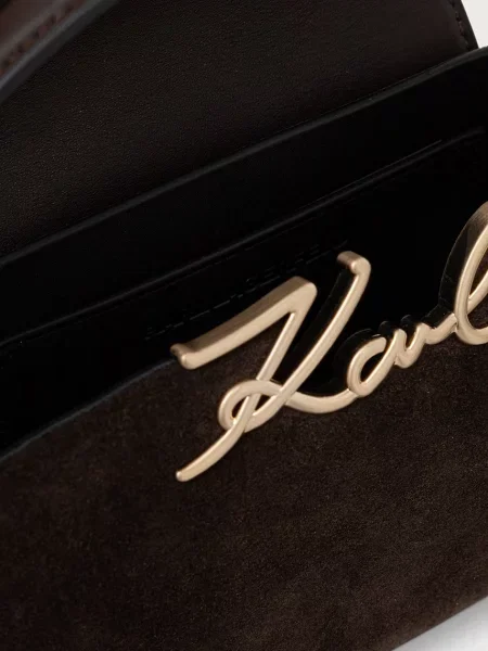 Замшевая сумка через плечо Karl Lagerfeld