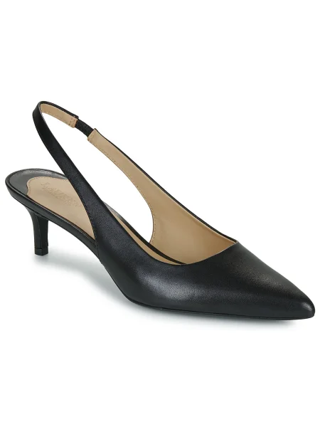 Pantofi cu toc Lauren Ralph Lauren slingback din piele negru