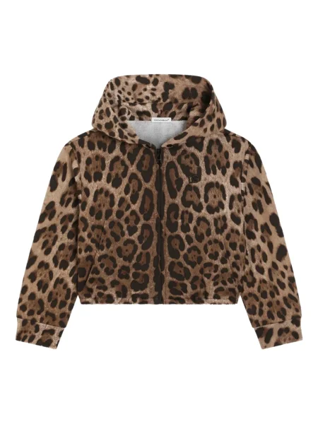 Bluza z kapturem dziecięca Dolce And Gabbana brązowa