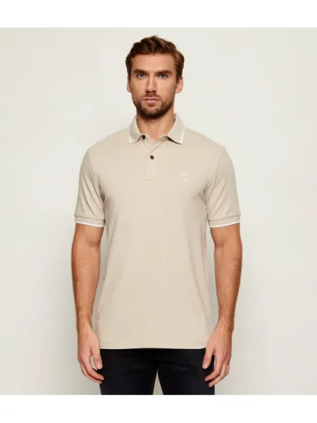 Tricou polo Boss bej