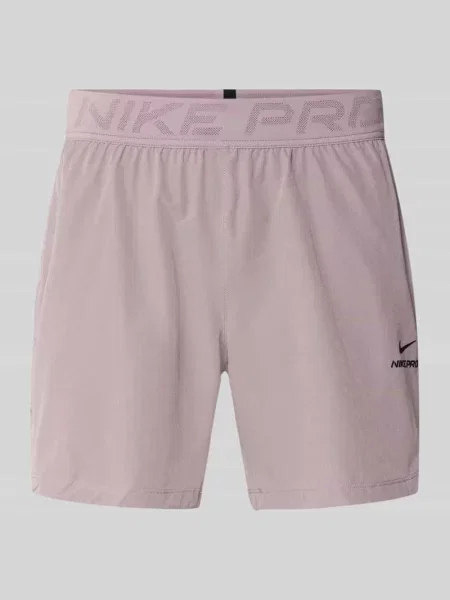 Szorty z logo i elastycznym pasem Nike Training fioletowe
