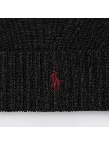 Czapka Ralph Lauren wełniana szara