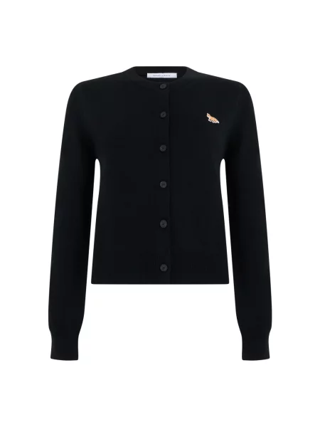 Kardigan Maison Kitsune wełniany czarny