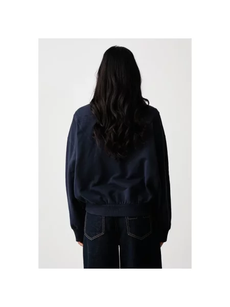 Maison Margiela bluza rozpinana z kapturem niebieska