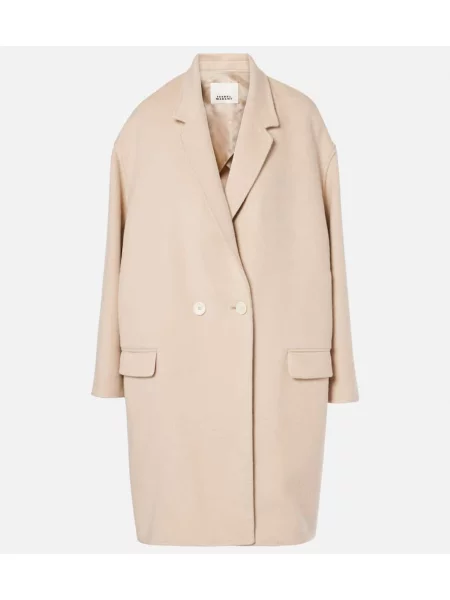 Palton Isabel Marant de lână bej