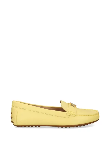 Pantofi loafer Lauren Ralph Lauren cu autograf galben