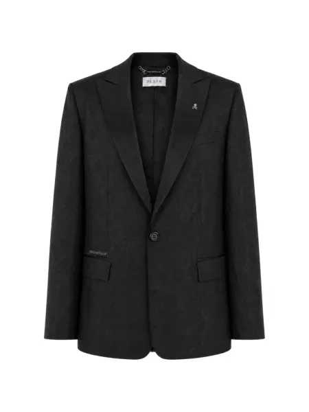 Sacou Philipp Plein din jacard negru