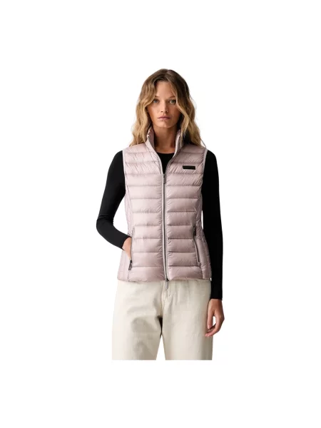 Kamizelka puchowa Armani Exchange pikowana różowa