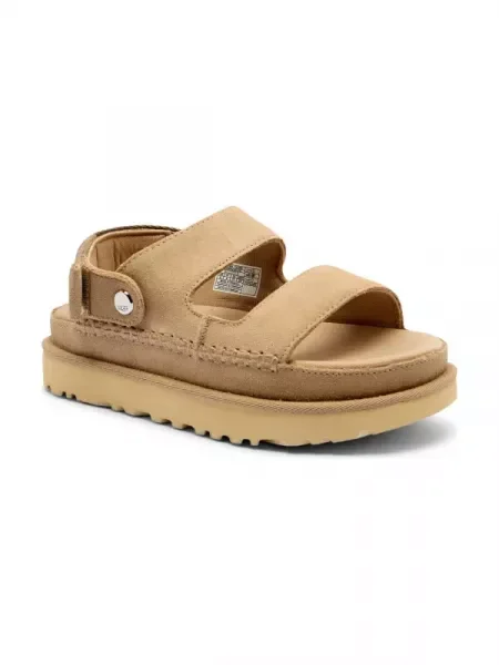UGG De piele sandale W GoldenStar Glide bej