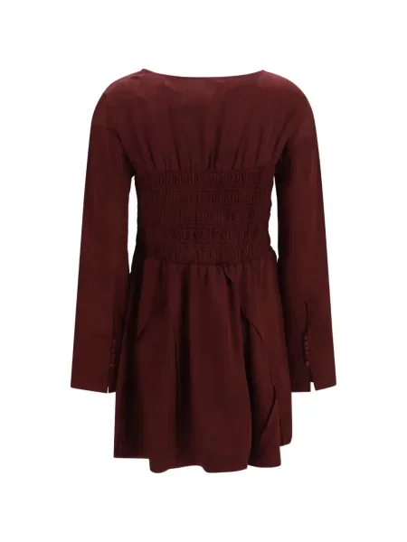 Lung rochie mini Ganni roșu