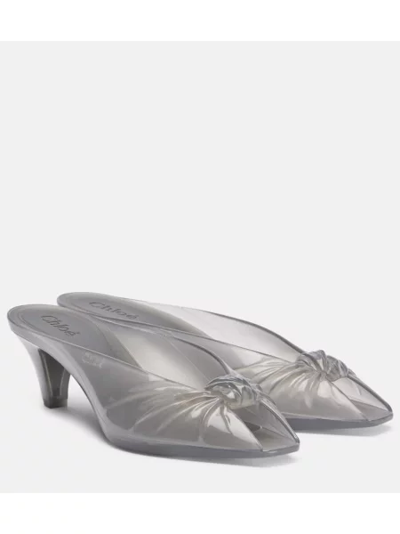 Papuci tip mules Chloé gri