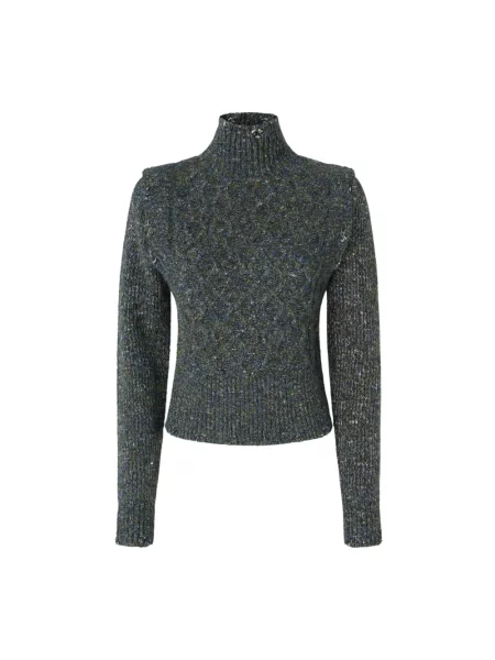 Dzianinowy sweter Pinko szary