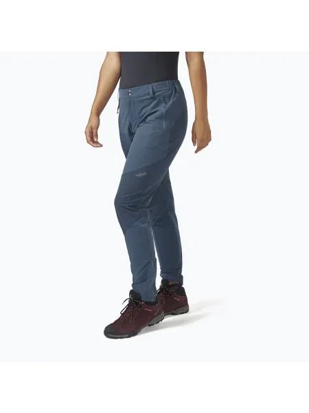 Pantaloni softshell pentru femei Rab Torque Mountain orion albastru/noapte albastră