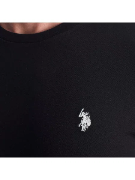 Koszulka polo U.s Polo Assn. z okrągłym dekoltem czarna