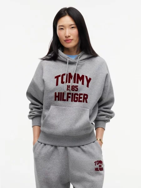 Tommy Hilfiger bluza z kapturem Kobiety S szary
