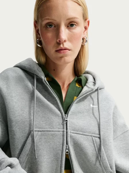 Nike Sportswear кофта на застібці з капюшоном з бавовною Studio Fleece