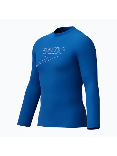 Plavecké tričko Longsleeve Speedo Endurance+ Logo Rash Guard Turkish Sea modré