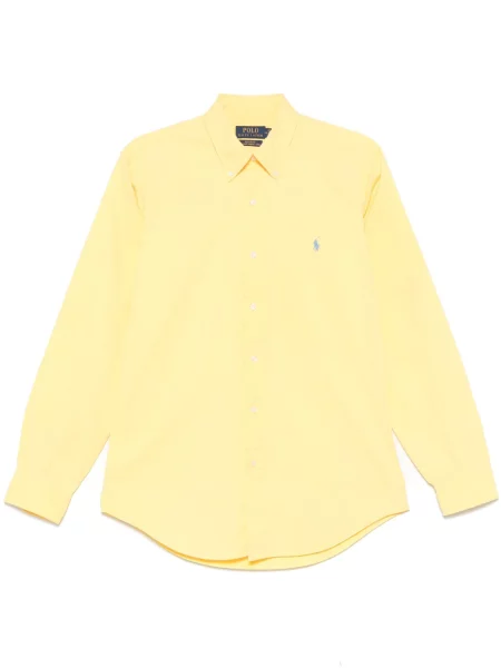 Haftowana koszula Polo Ralph Lauren w kratkę niebieska