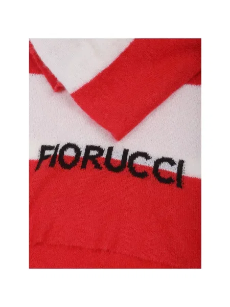 Fiorucci szalik wełniany Logo Alpaca wzorzysty czerwony
