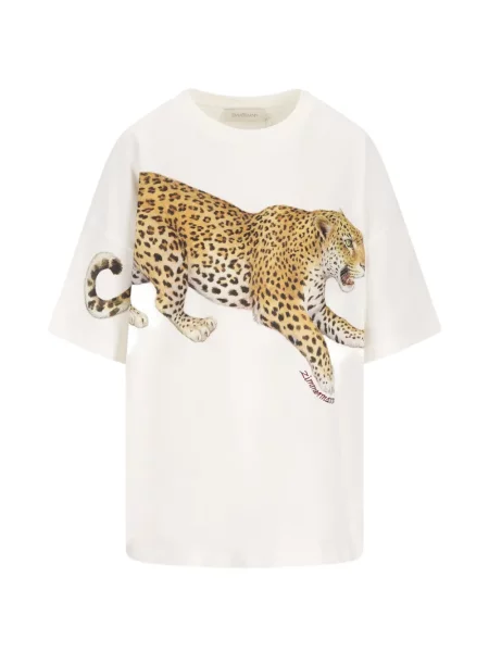 Tricou Zimmermann cu imagine cu model leopard alb