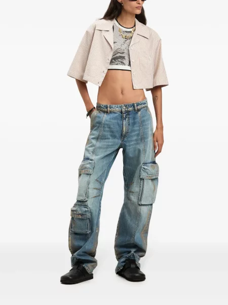 Cropp top Palm Angels din jacard negru